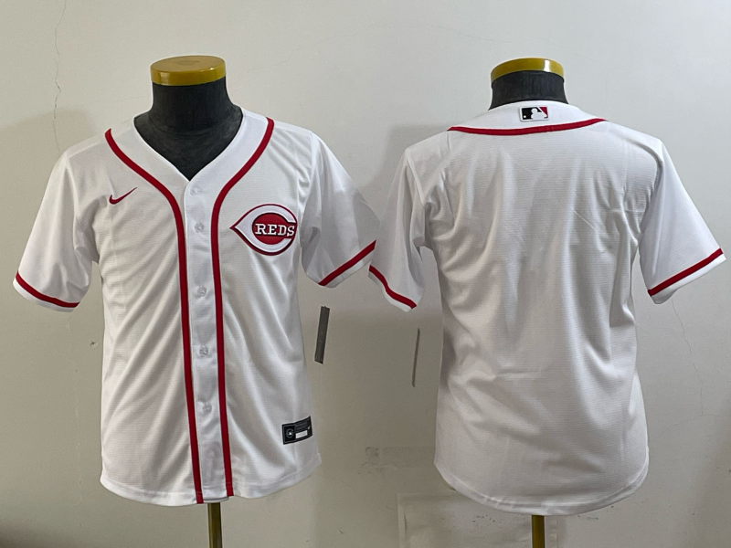Youth Cincinnati Reds Blank white 2025 Nike MLB Jersey 009->youth mlb jersey->Youth Jersey
